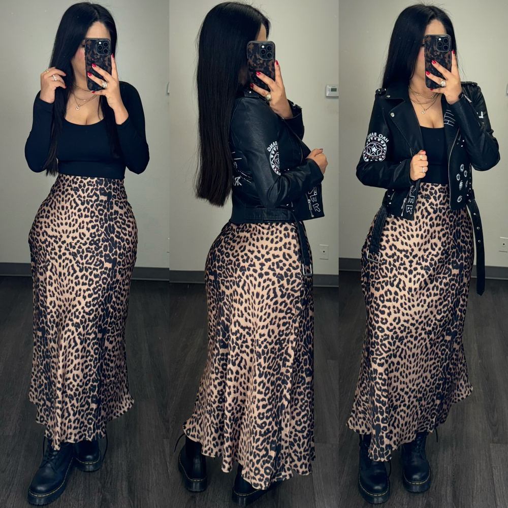 Amy Leopard Skirt