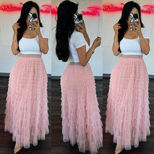 Emilian Blush Maxi Skirt